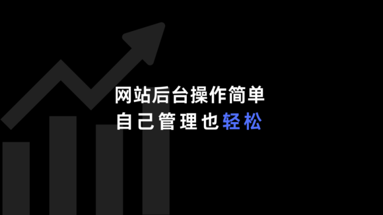 网站后台操作简单，自己管理也轻松